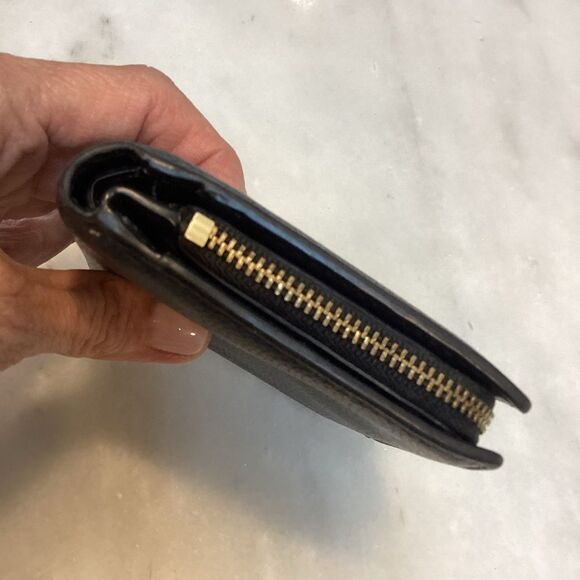 Kate Spade Black Pebble Leather Bifold Wallet - Picture 5 of 13